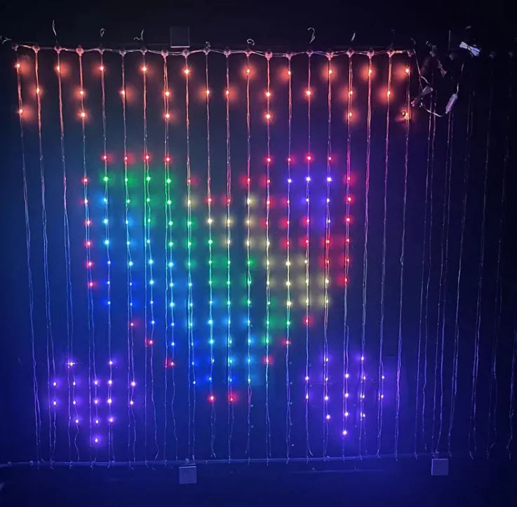 Smart RGB LED Curtain String Lights